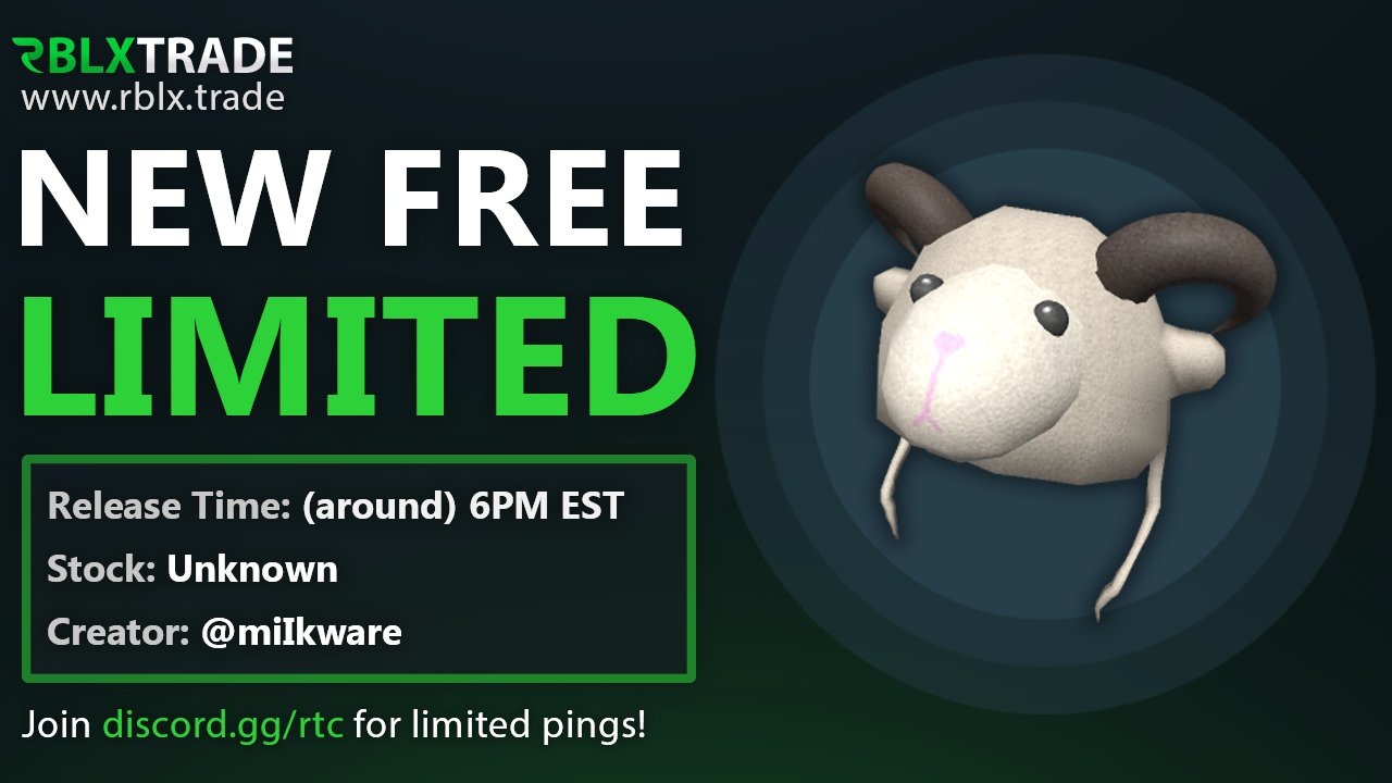 RoBlog 🇧🇷 on X: NOVO LIMITED UGC GRÁTIS: O Criador MiIkware lançará o  item Soft Sheep Hat em alguns minutinhos (19:00 BRT // 6 PM EST) no # Roblox 🐏 O item não