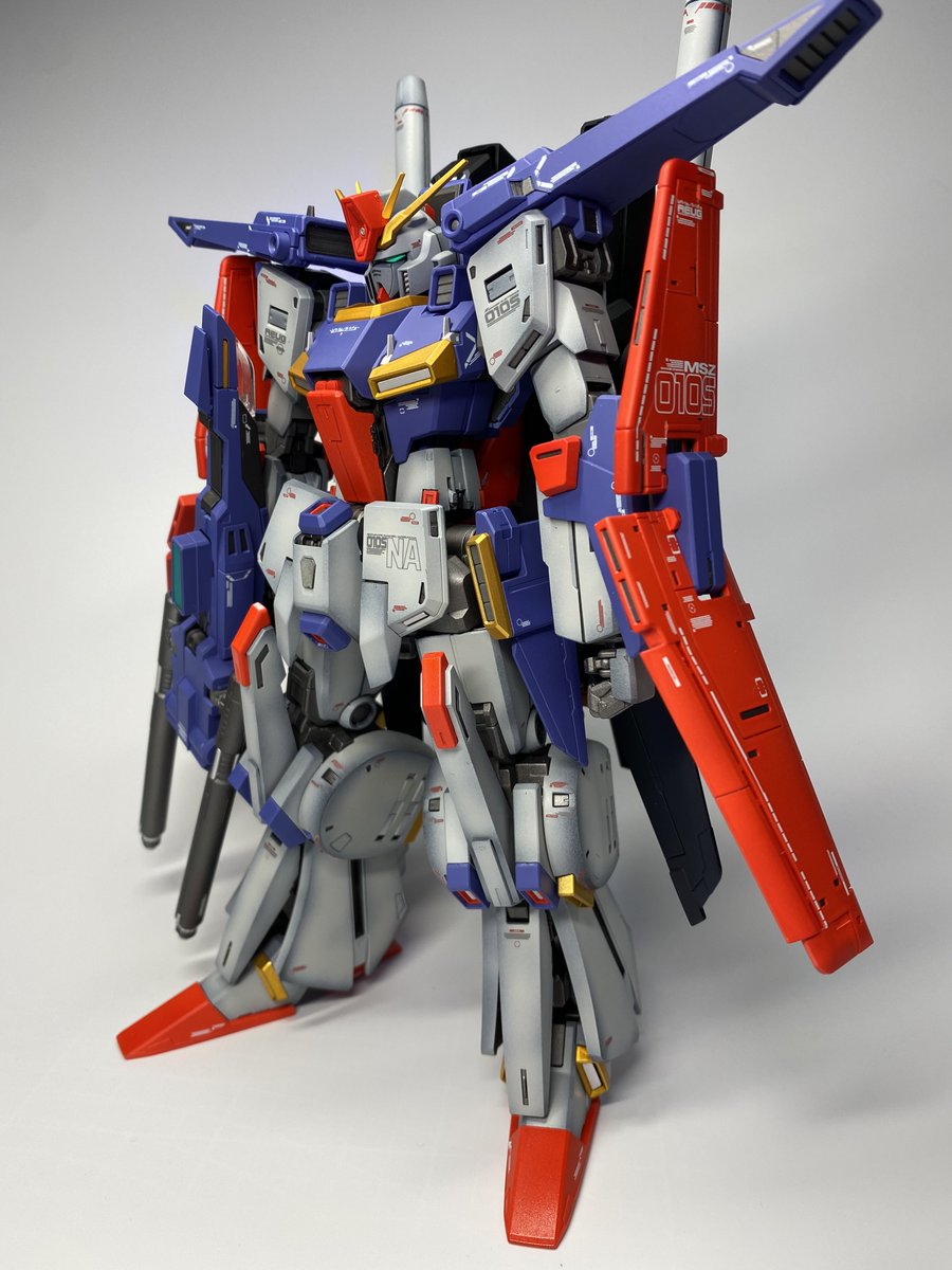 doramon871007's tweet photo. おはようございます😃

MG 強化型ZZガンダム ver.ka

デカール&amp;トップコート終えついに完成しました😭

わかるぞ…ZZがみんなの力を

みんなの力が、ガンダムに❗️ https://t.co/0ssXdDB0Jy