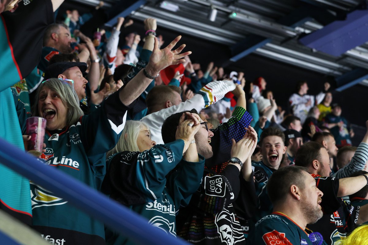 BelfastGiants's tweet photo. 📢  News just in - we'll face @cardiffdevils in tomorrow's 2022/23 Playoff FINAL at @nottinghamarena. 

More of THIS energy tomorrow, Teal Army.

📸 Hayley Roberts.

#WeAreGiants #GiantsWillRise #POFW23 https://t.co/FFB0XfGIJF