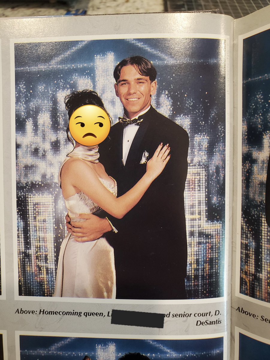 Unfilteredboss1's tweet photo. Someone dropped pics of Ron DeSantis in high school in order to try and dunk on him. My man was pulling the homecoming queen and they think this is some sort of L against him? 😂 https://t.co/CoFpGS6CsX