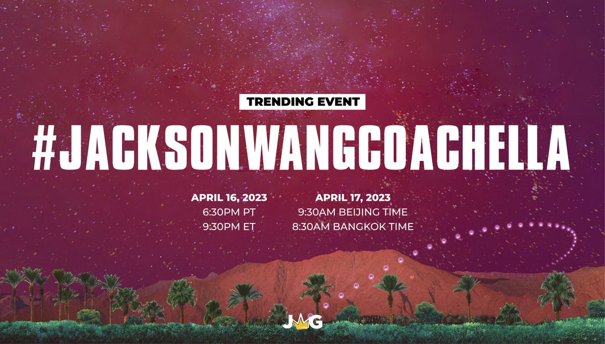 Jackson ready to make history at the Sahara stage Sunday 6:45-7:30PM PT for <a href="/coachella/">Coachella</a> 

LETS GO EVERYONE! #JacksonWangCoachella