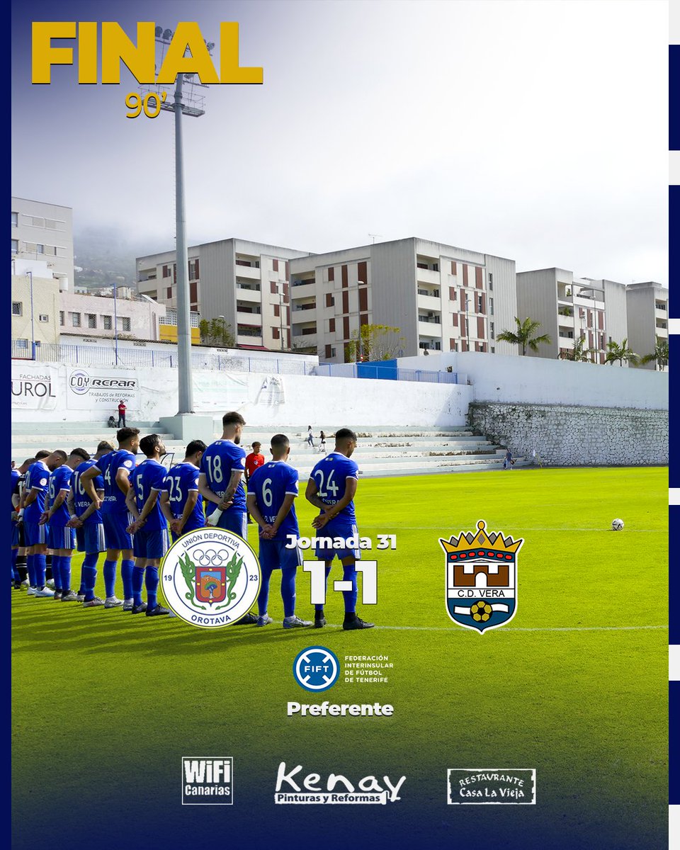 Un mal día.

Quedan 3️⃣ finales ⚽️

#Preferente 🏆 - Jornada 31

⚽️ #Gerardo

#soydelVera 🔵