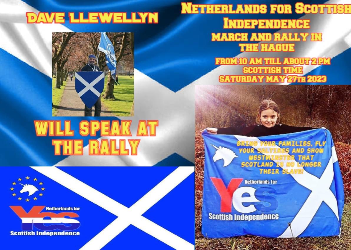 NL4IndyScotland's tweet photo. The next speaker that we can announce for the march and rally for Scottish Independence in the Hague on may 27th, will be Dave Llewellyn. He will be representing Salvo. We are happy that he will this year on their behalf. 
#indyhague23 #ScottishIndependence https://t.co/iHN6lQYXxh