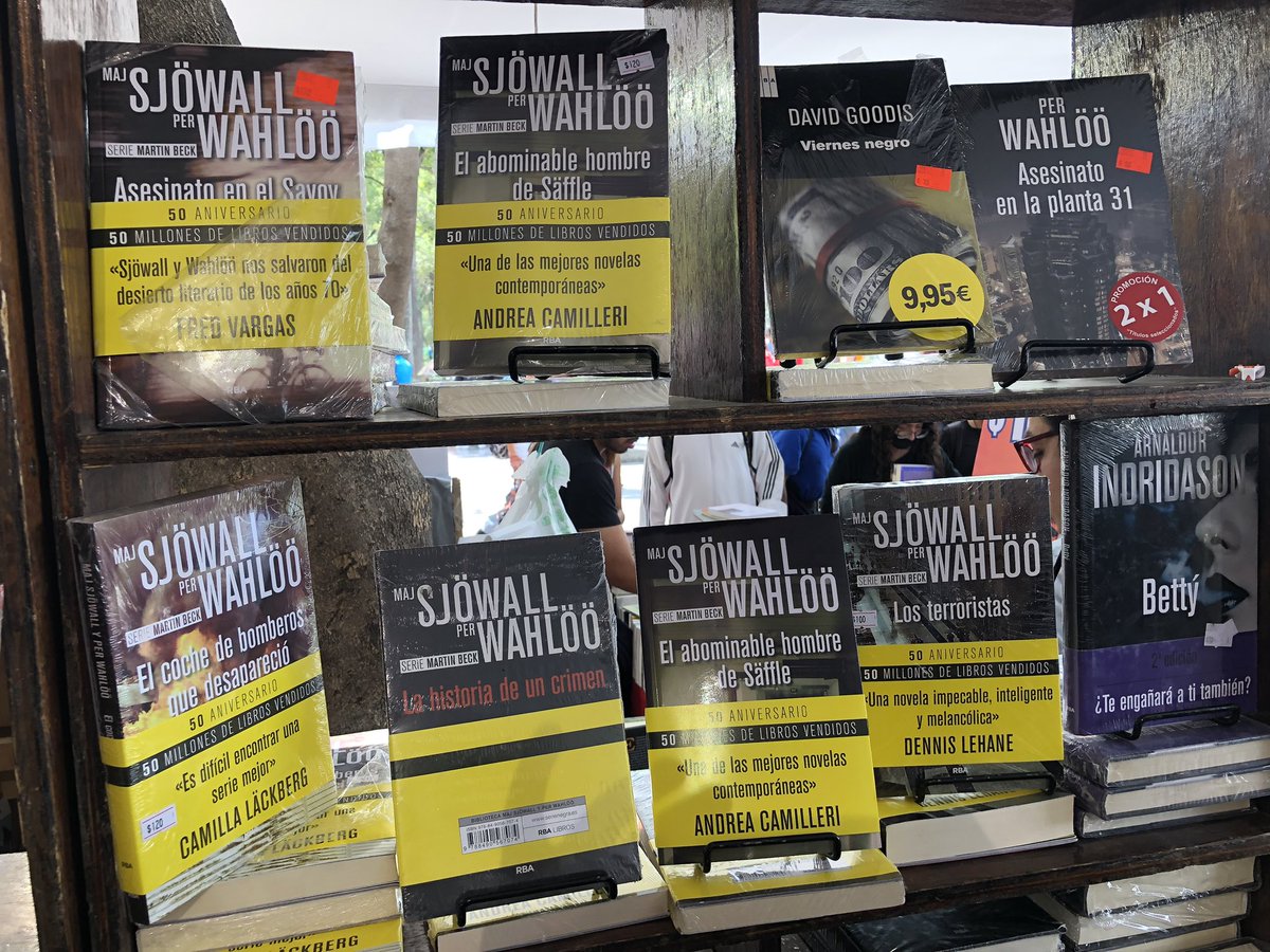 BRIGADACULTURAL's tweet photo. Todavía nos quedan ejemplares de la serie #MartinBeck de Maj Sjöwall y Per Wahlöo, los padres de la novela policiaca contemporánea. Prologados por Henning Mankell y con precios entre $80 y $120 son una oferta irresistible https://t.co/PuMnwWZfNL