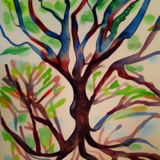 eusebia663's tweet photo. tree, linework, watercolor, realism - made with NightCafe Creator  https://t.co/i4KCDfDfYi #aiart #nightcafe #digitalart #vqganclip via @NightcafeStudio https://t.co/CsaJYhg3C4