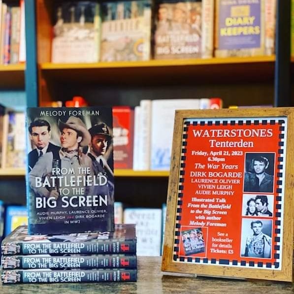 foreman_melody's tweet photo. Talk Event - Friday, April 21, 6.30pm - Waterstones Bookshop, Tenterden, Kent - From the Battlefield to the Big Screen: Dirk Bogarde, Laurence Olivier, Vivien Leigh and Audie Murphy in WW2. 🤓👍👀👀🎟️ https://t.co/YYQh9S3j8i