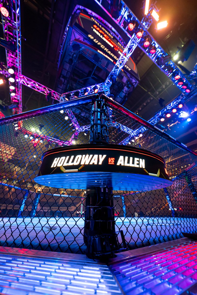 ufc's tweet photo. Less than an hour away! ⏰

#UFCKansasCity kicks off at 5:30pmET / 2:30pmPT on ESPN &amp; @ESPNPlus https://t.co/FPquSBJSSN