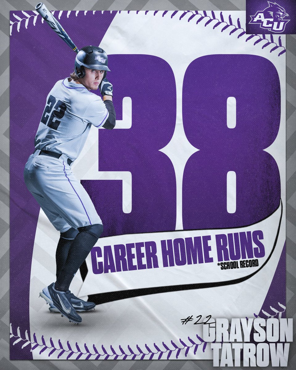 𝐇𝐞 𝐬𝐭𝐚𝐧𝐝𝐬 𝐚𝐥𝐨𝐧𝐞. No one has hit more home runs in ACU history than @gtate__19. #ATO | #GoWildcats