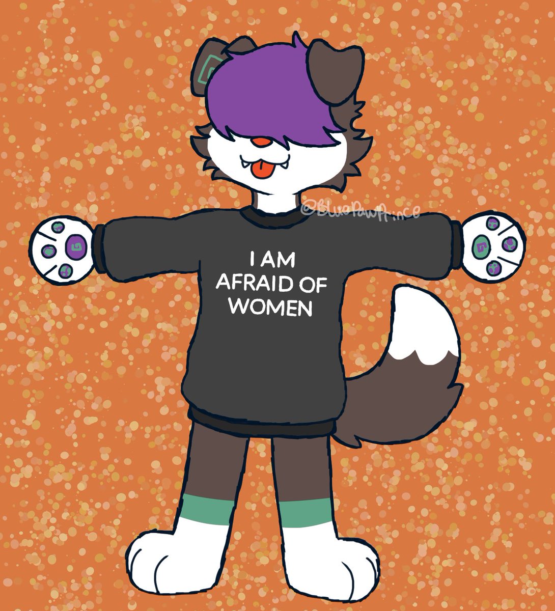 BlueMightBite's tweet photo. Made another unhinged sweater doodle for my bestie @allegedrat MWAH #furry #furryart #furryartwork #fursona https://t.co/mJqOoxJCuY