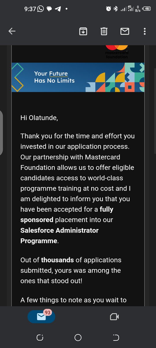 BodedeM's tweet image. I got accepted into the ALX salesforce program. Can't wait to start the program. Thank you ALX #ALXaccepted