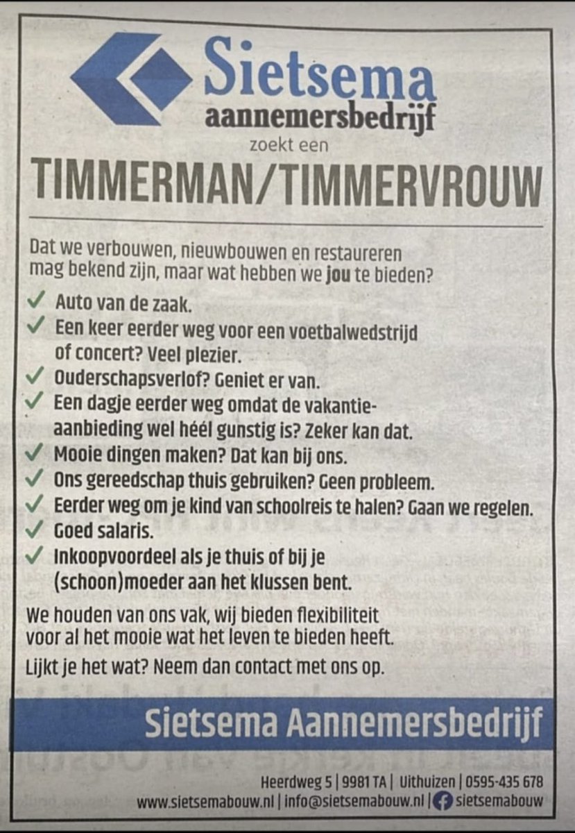 Ik denk dat ik me laat omscholen! 🔨😊