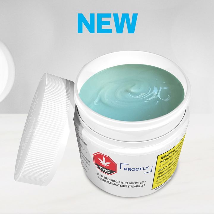 Let the soothing begin with Extra Strength CBD Relief Cooling Gel – the ultimate CBD topical by Proofly. Each 100-gram jar contains an incredible 2000mg of CBD and refreshing menthol, providing you with an instant cooling sensation for your sore muscles and joints.