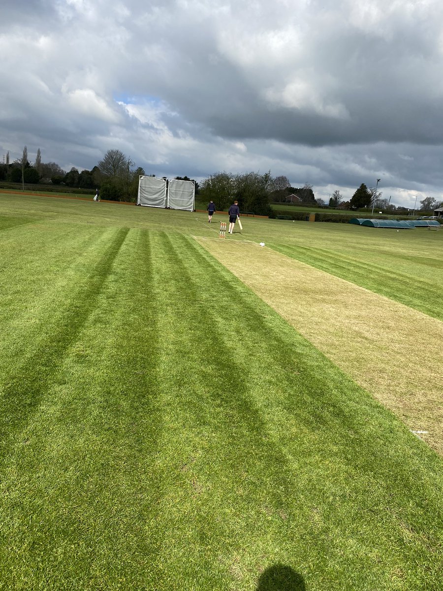 Somehow after the week we have had weather wise we managed a full game today. Great work by all the team to get this game on. 🏏🏏🏏now to sleep before staffs play on it again tomorrow against cumbria #getthegameon #uptheaces #whataclub @ChrisTravers07 @StaffsCCC