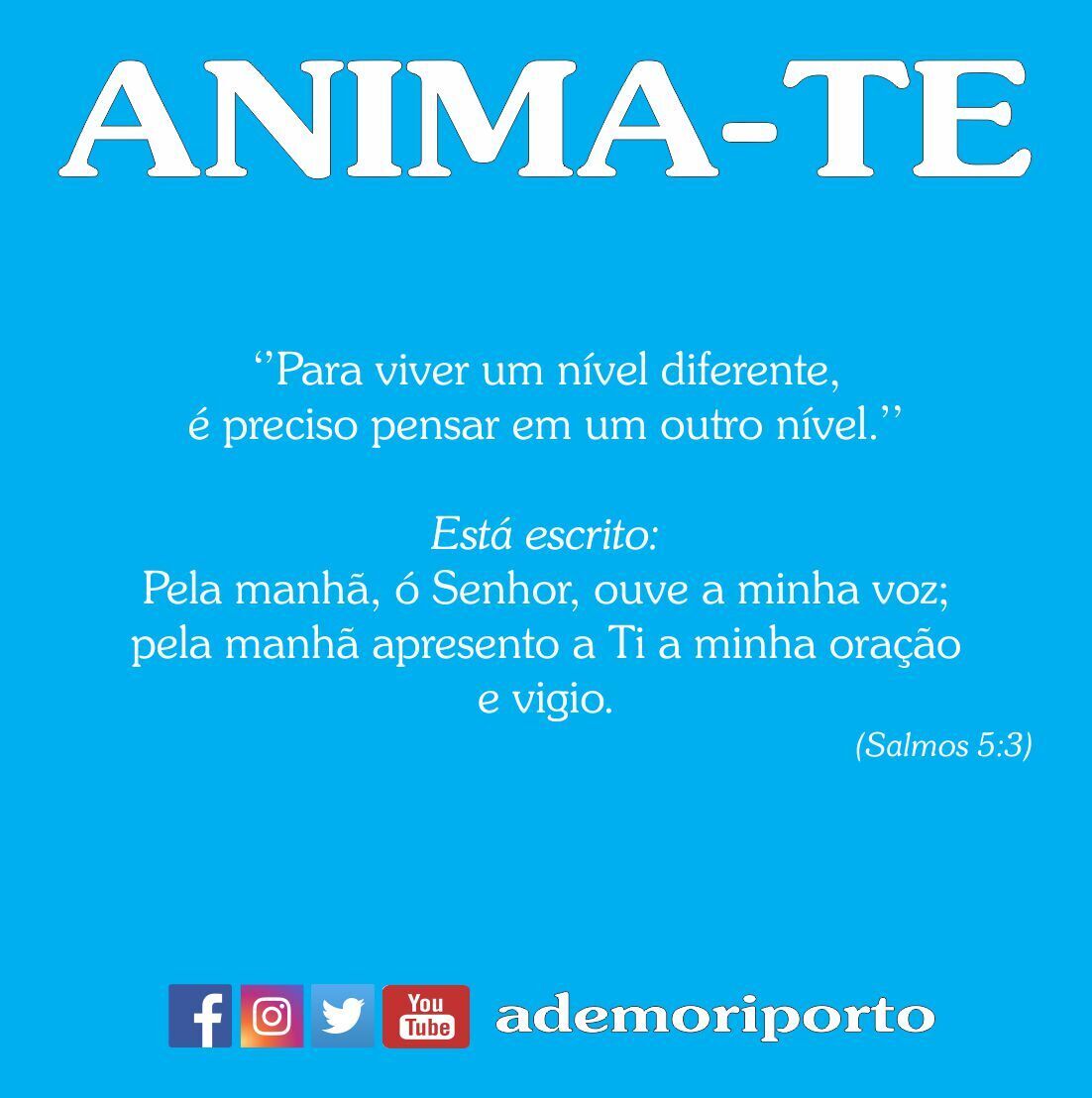 Para viver um nível diferente, é preciso pensar em um outro nível

#espíritosanto #jesuscisto #deus #trindade #alegria #felicidade #boaspalavras #fé #asp #reflexão #palavradodia #bomdia #@ademoriporto