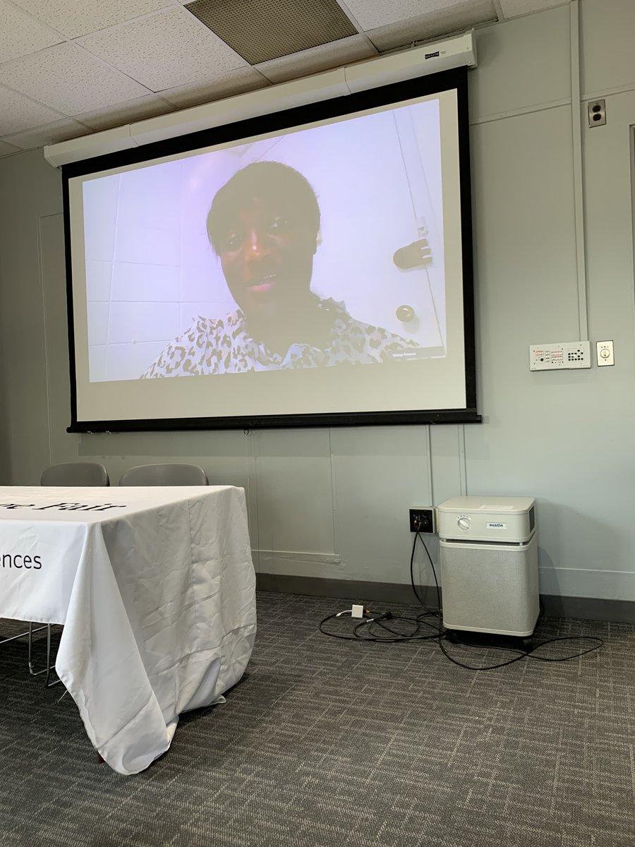 BURS_GradConf's tweet photo. Last, but not least, during our panel on "Postcolonial Delusion," Kewou Ndeuchi Florence considered “Interculturality in Mohammed Dib’s novel creation: 'The Big House'” and @alice2reviers presented “Neige, After Nedjma: Passing and Inheriting Race in "DNA" (Maïwenn, 2020)” https://t.co/cec323So0u