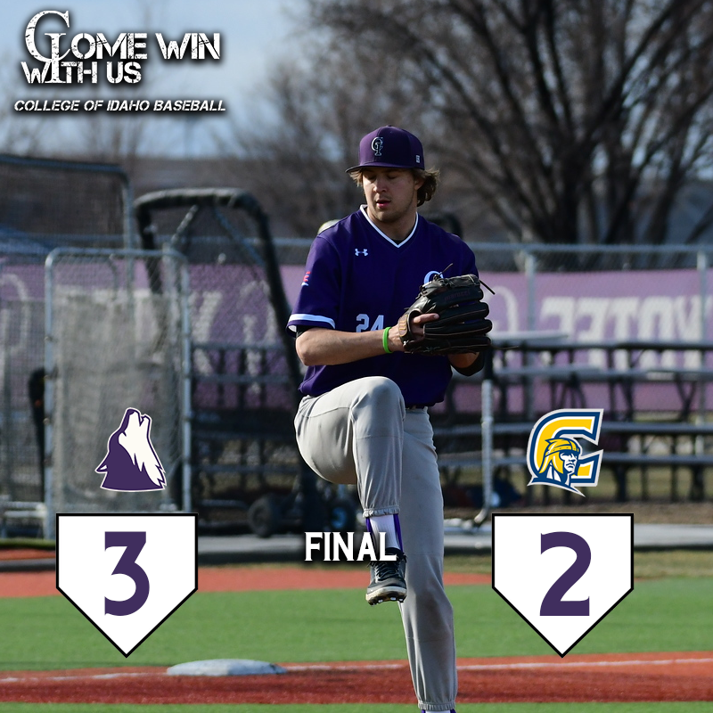 YoteAthletics's tweet photo. BASE | Final | Yotes take down Corban by a score of 3-2! Nick Eliason pitches 8.2 innings of four hit ball to earn the win in game one of the doubleheader! #ComeWinWithUs https://t.co/KhclDqVymO