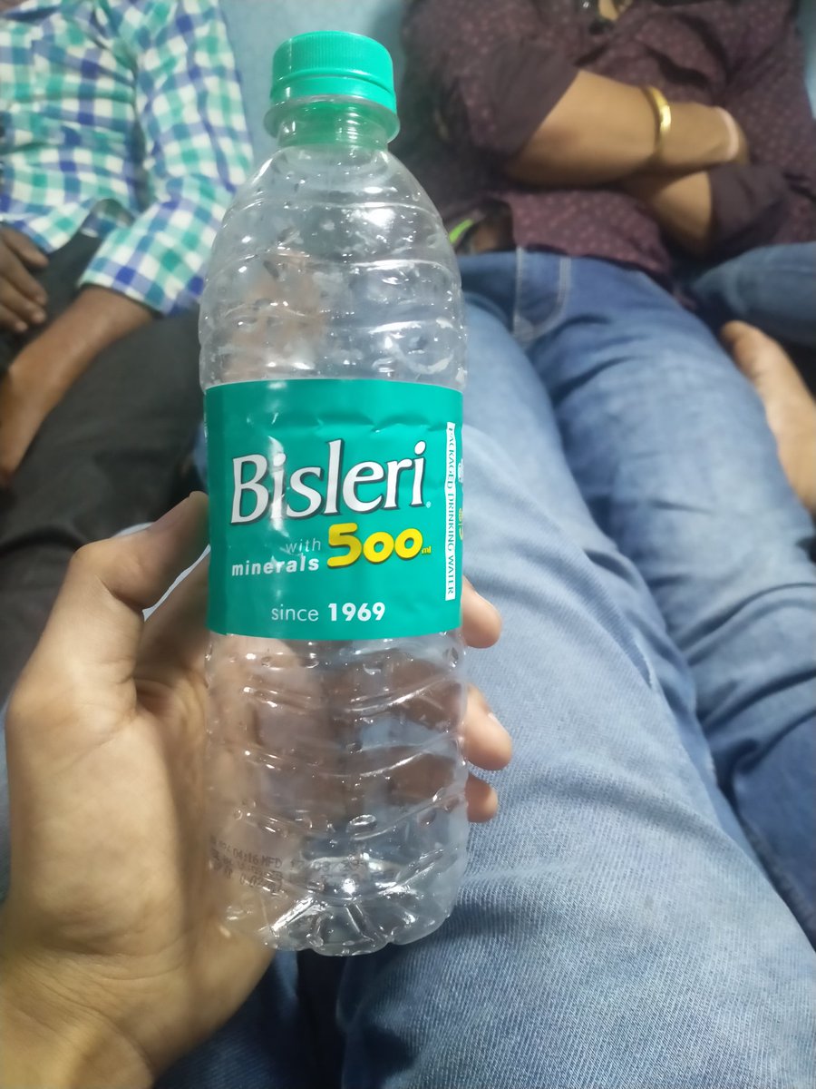 Ashwanimahan's tweet photo. After a long time met with real @BisleriZone bottle inside train. Really happy 🙂 @TataCompanies . Old taste #inmood . Badal seems cool🙈 https://t.co/o9H7vW8TzP