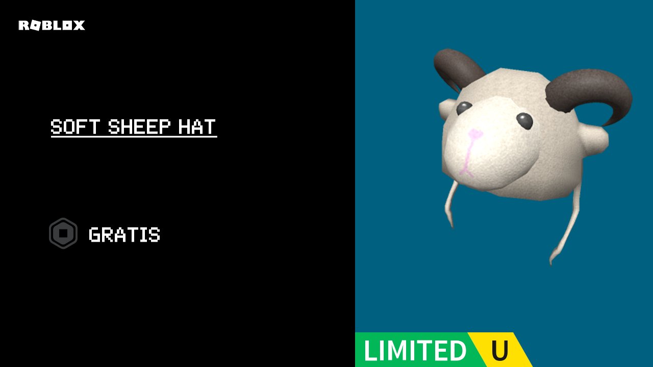 RoBlog 🇧🇷 on X: NOVO LIMITED UGC GRÁTIS: O Criador MiIkware lançará o  item Soft Sheep Hat em alguns minutinhos (19:00 BRT // 6 PM EST) no # Roblox 🐏 O item não