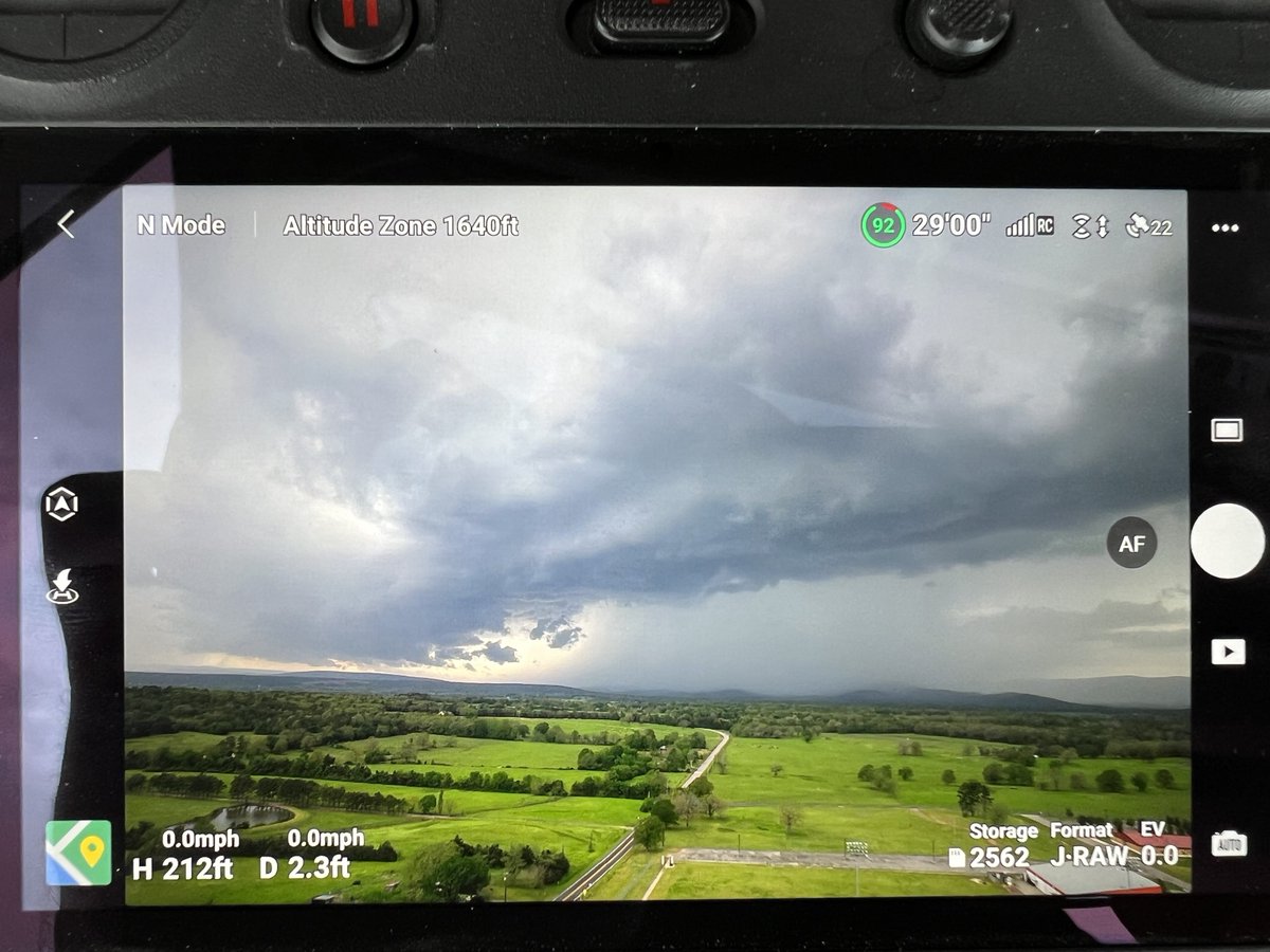 Weather Intercepts Storm Chasing on Twitter "Drone view from Waldron