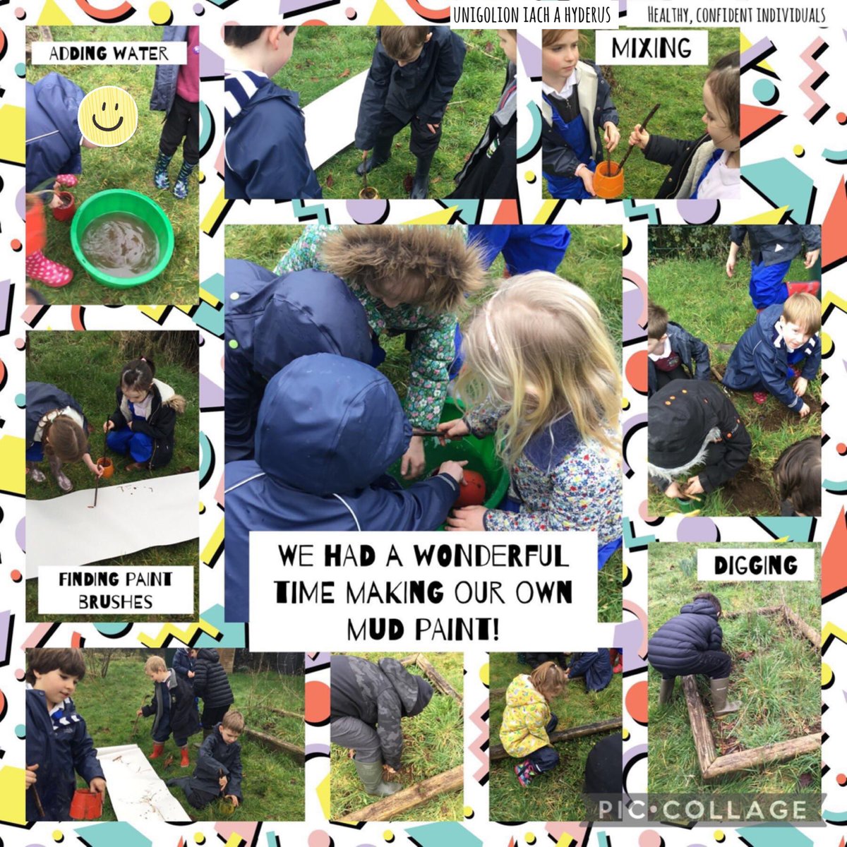 Outdoor painting using natural paints we’ve made ourselves!

#unigolioniachahyderus  #sgiliaunewydd  #cwricwlwmigymru 
#outdoorlearning  #LoveTheOutdoors

@healthyschools_ @_OLW_   @PembsOutdoorSch