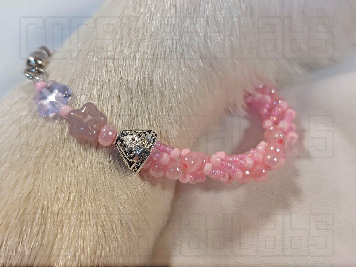 'Pinkie Pie' 5.5in/13.9cm Beaded Bracelet - Double Strands - Russian Spiral - Mag-LokTM Magnetic Closure - Soldered Closed Jump Rings - #seedbeads #beads #beadedjewelry #corgikandi #corgibeadlabs #bracelets #magneticclasp #pink