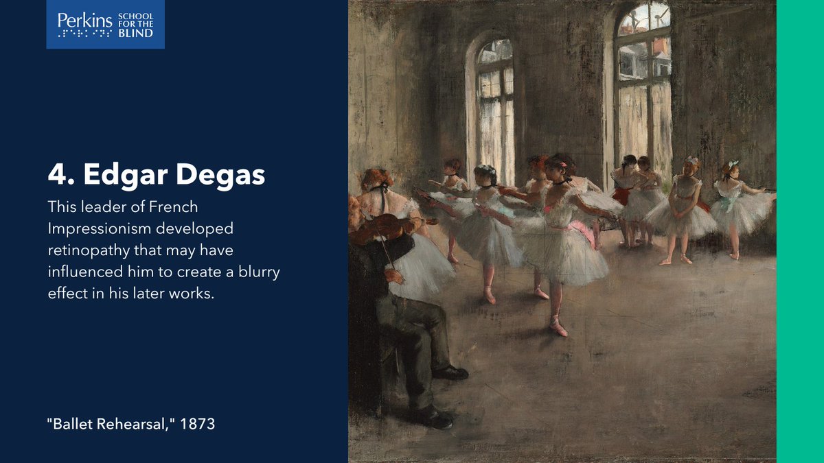 Today is #WorldArtDay! Would it surprise you to know that several of the world’s most famous names in #FineArt had a #VisualImpairment? Here are classic #Artists who also had #LowVision including: #PabloPicasso, #ClaudeMonet, #GeorgiaOKeeffe & more! #Blind #DisabilityArts