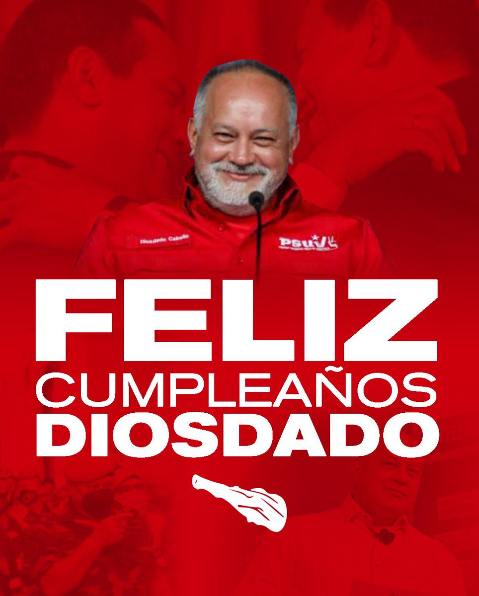 #15Abril 
Saludo solidario y revolucionario nuestro y un feliz cumpleaños para <a href="/dcabellor/">Diosdado Cabello R</a> seguimos juntos en batalla por la Revolución. 
#FelizCumpleañosDiosdado 
<a href="/PartidoPSUV/">PSUV</a> <a href="/Soykarinacarpio/">Karina Carpio</a> <a href="/PsuvAragua_ofic/">PartidoPSUVAragua</a>