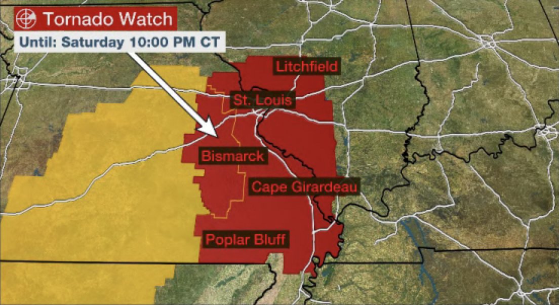 The Weather Channel on Twitter "New A tornado watch has been issued