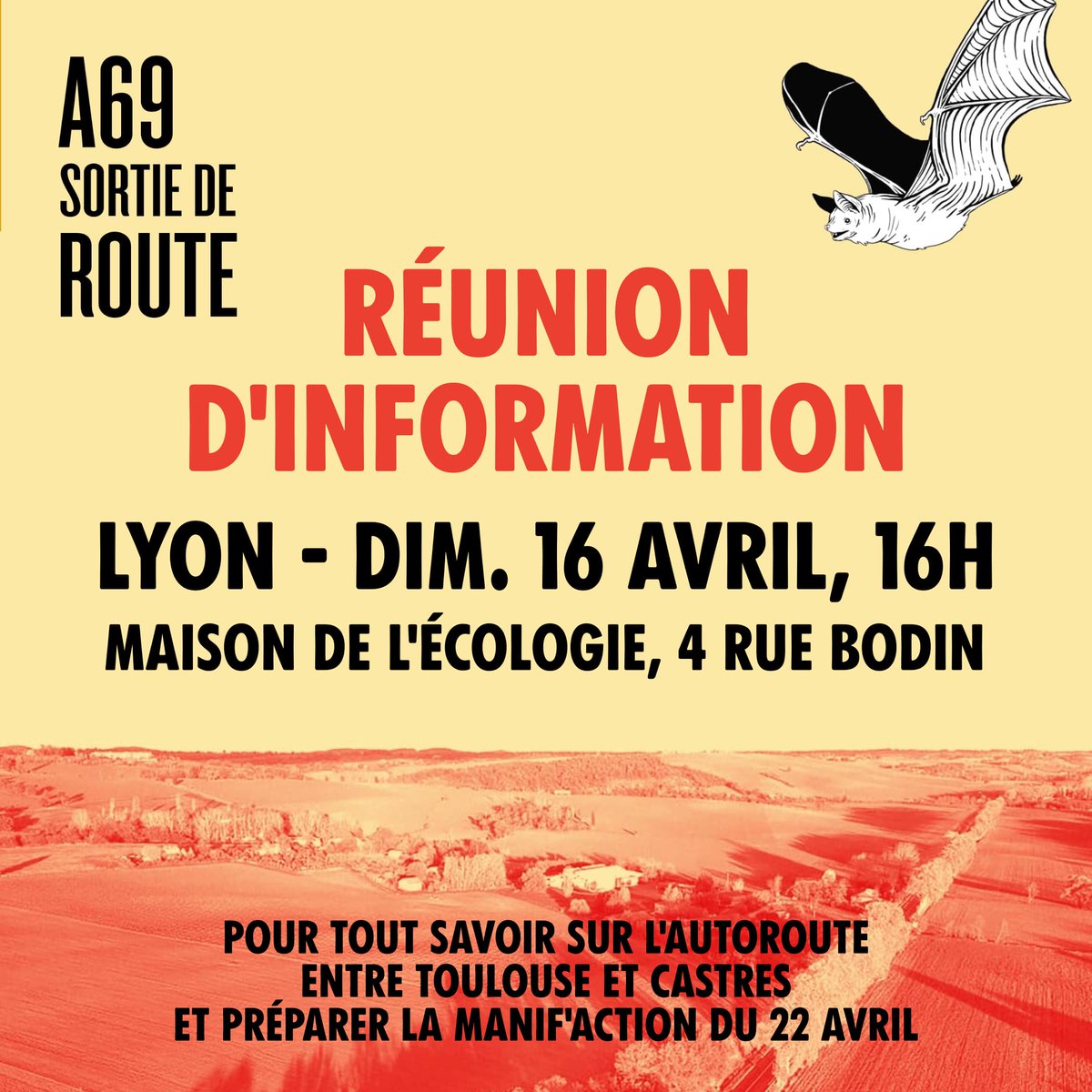 LaVoieEstLibre_'s tweet photo. Réunions d'info - 📢A69, SORTIE DE ROUTE ⛔️🚧 - 22/23 avril sur le tracé

Les prochains rdv à une semaine d'une mobilisation massive contre l'#autoroute #Castres-#Toulouse.

NO MACADAM ✊🌳✊

Plus d'infos : https://t.co/8Sz32n0P2s https://t.co/3BBjYwNhHG