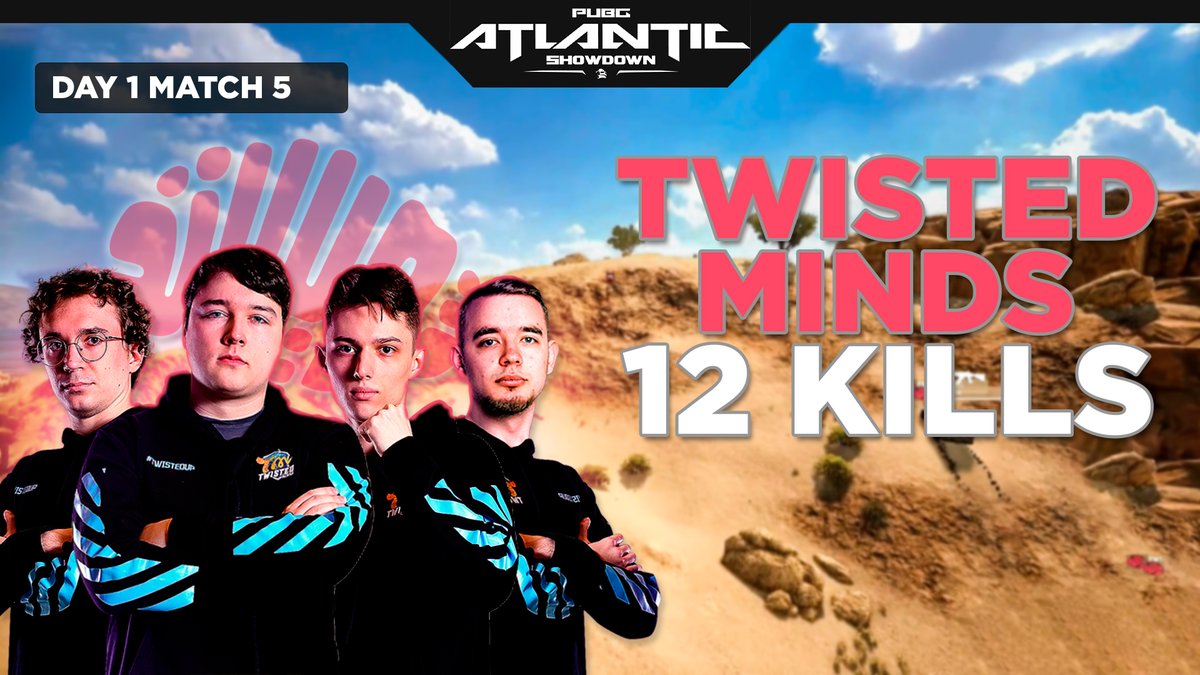 PUBGProPlays's tweet photo. PUBG Atlantic Showdown • Americas VS EMEA Day 1 Match 5 - @TwisMinds 12 KILLS

👤 @SashaBatulin 
👤 @nltspyrro 
👤 Lu
👤 Perfect1ks

📺: https://t.co/AqG7O4RUuG

#PUBG #PUBGEsports #PUBGAtlanticShowdown #PUBGAmericasVSEMEA #PUBGTwistedMinds https://t.co/fYBdEFEKtT