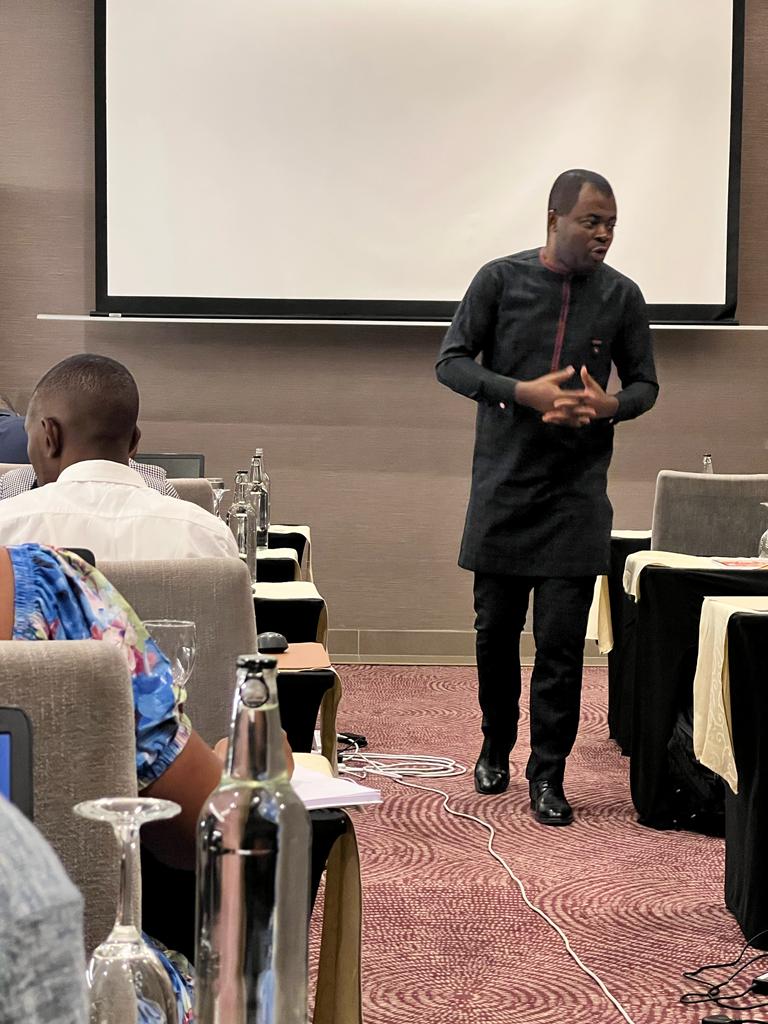 NamFELTP's tweet photo. Dr. Chukwuma Umeonkokwo from AFENET Secretariat and Dr. Notion Gombe, AFENET Regional Technical  Coordinator for Southern Africa facilitated the 5 days workshop. https://t.co/CELer64RPM