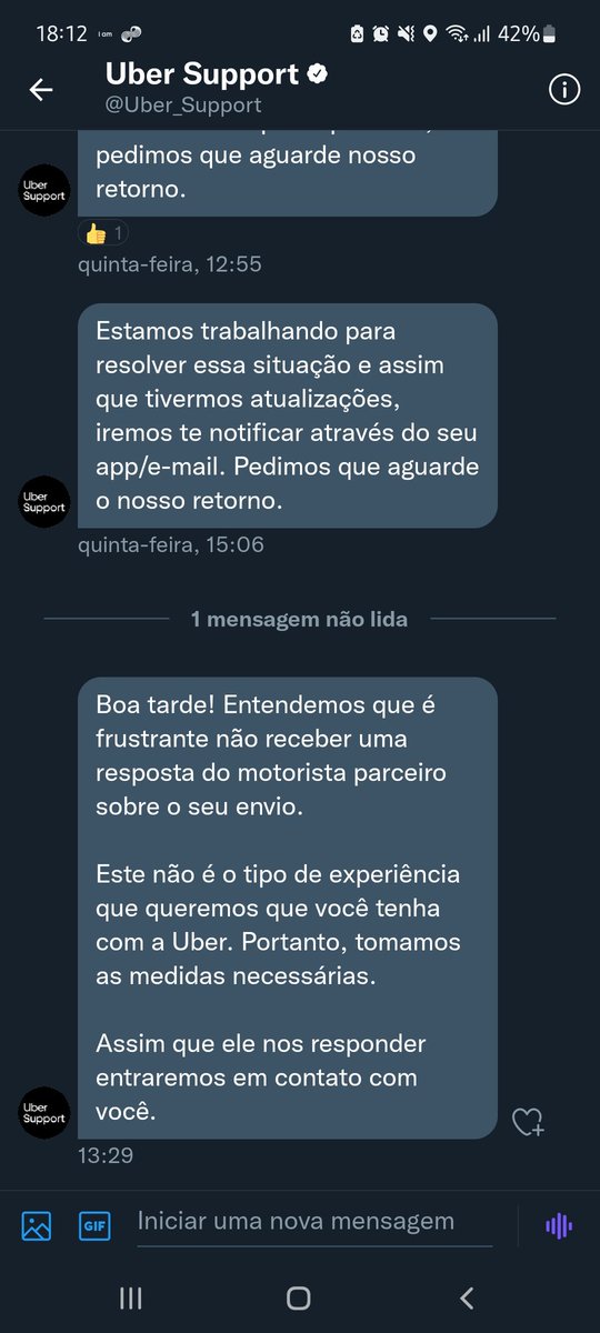 Frustrante é perder meu material de trabalho e vocês estarem nem aí <a href="/Uber_Brasil/">Uber Brasil</a> <a href="/Uber_Support/">Uber Support</a>