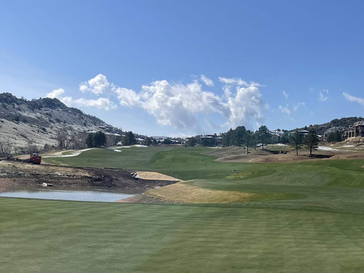 AtkinsonGolf's tweet image. A great picture from @ravennasuper this morning of the renovated 14th.  I am excited to play this modified par 5 making the hole more strategic and more playable for all levels of play.