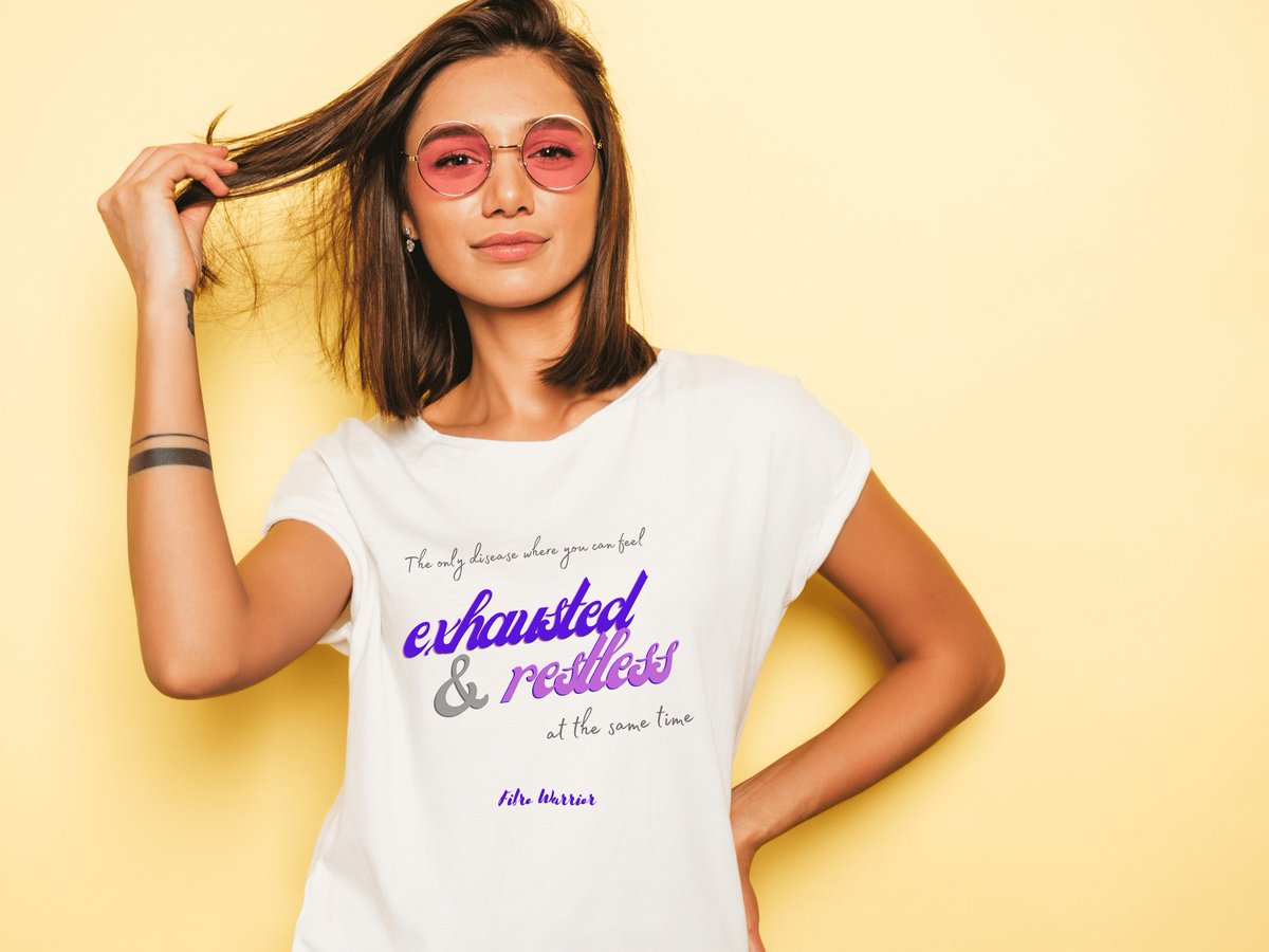 Exciting news! I'm happy to share the latest addition to my #Etsy store: "Exhausted &amp; restless" shirt etsy.me/3UBCw5i #FibromyalgiaAwareness, #FibromyalgiaWarrior, #FibromyalgiaSupport, #FibromyalgiaCommunity, #FibromyalgiaFighter, #Fibromyalgia