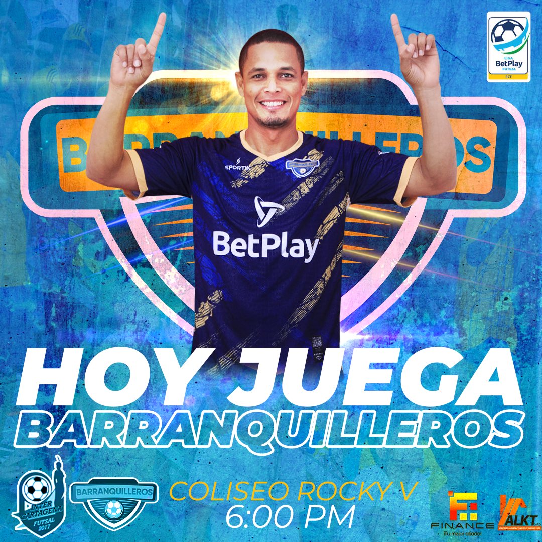 BarranquillaFS's tweet photo. HOY JUEGA BARRANQUILLEROS 💙💛💙 

Nuestros guerreros necesitan que les enviemos la mejor energía ⚡️ para regresar con los 3 puntos y así mantenernos en lo alto de la tabla de posiciones de la @LigaBetPlaySala 🔥 

Hoy todo es alegria por que Juega Barranquilleros FS https://t.co/QSw8jsnCRR