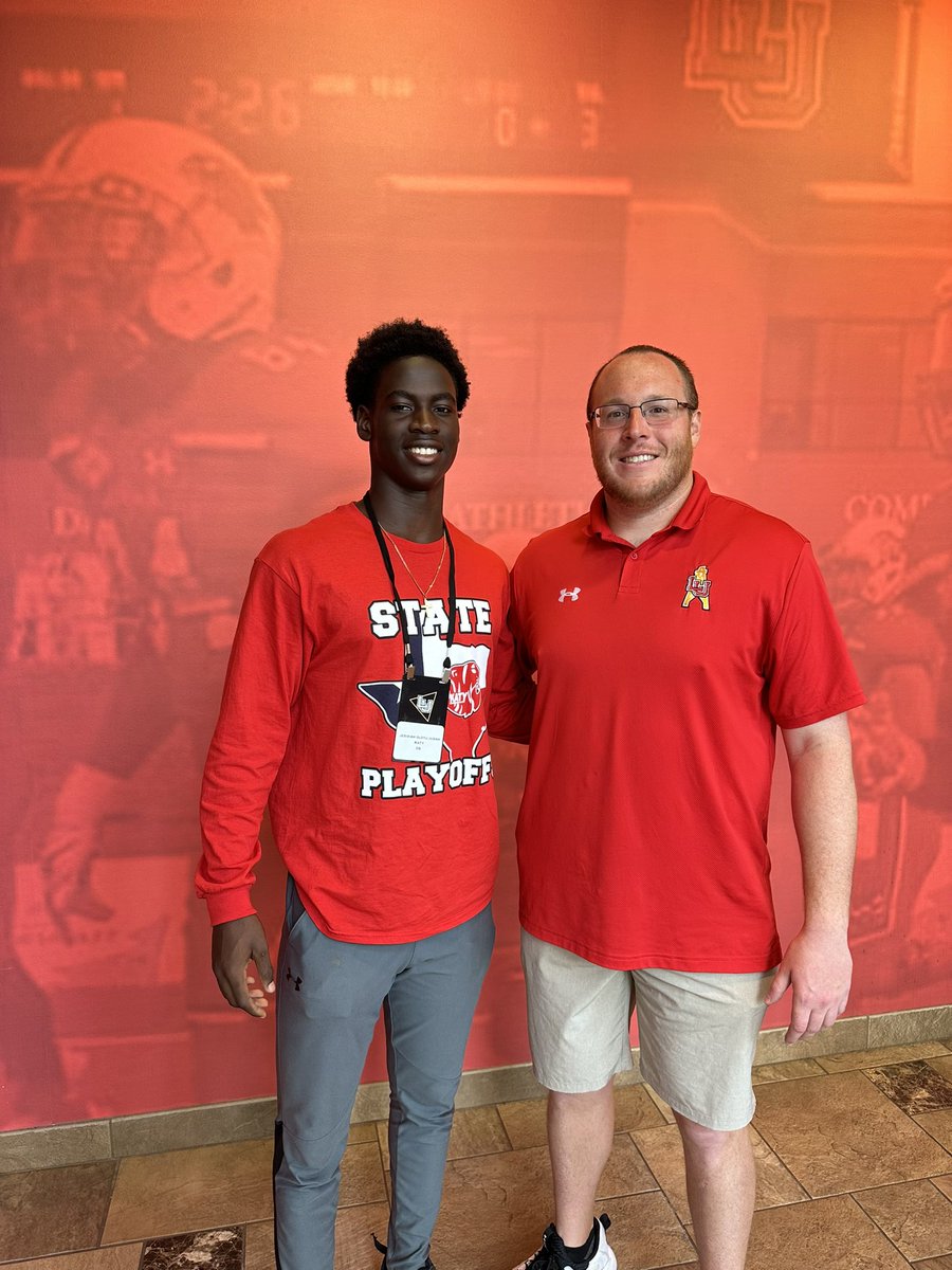 After an amazing day <a href="/LamarFootball/">Lamar University Football</a> and a great conversation with <a href="/CoachRossomando/">Peter Rossomando</a> &amp; <a href="/CoachStedman/">Dave Stedman</a> I am blessed to receive an Offer from Lamar University! 
<a href="/Katyfootball/">Katy Football</a> <a href="/FootballKaty/">OfficialKatyFootball</a>