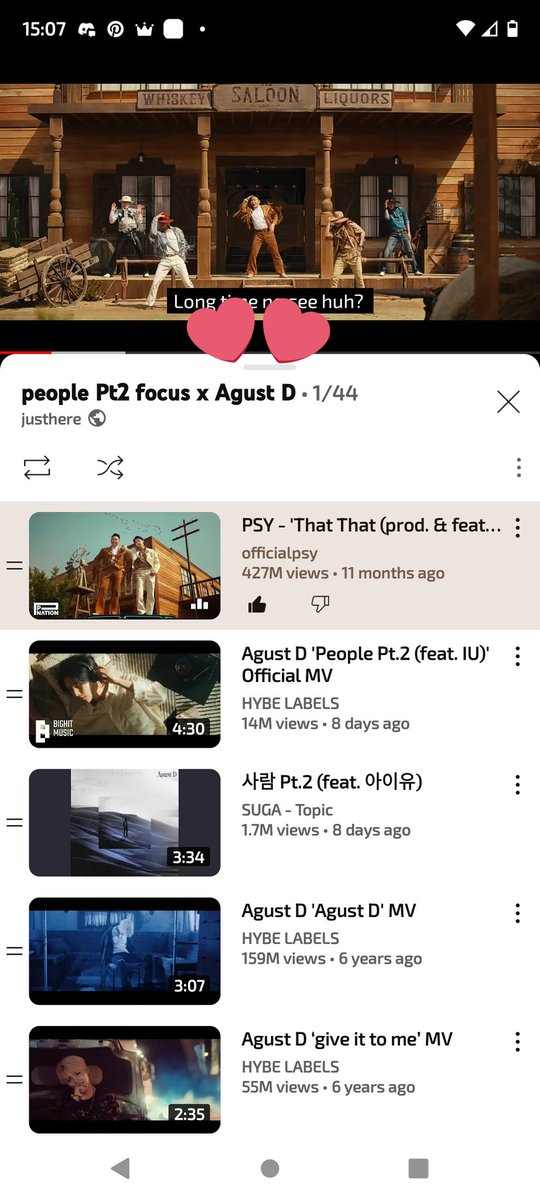 nanylany's tweet photo. De principio a fin. Muchas gracias por la playlist.
AGUST D vs D2
#StreamPeoplePt2
#PeoplePt2xAgustD https://t.co/o72OTzHWWL