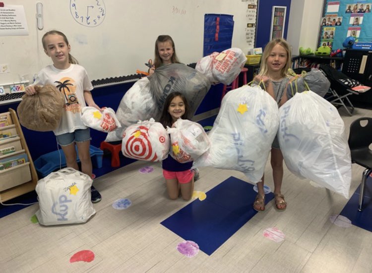 So proud of my class for doing their part to save the 🌍!  We recycled 3,506 bags!  ♻️❤️♻️❤️ <a href="/WISDLagway/">Lagway Elementary</a>