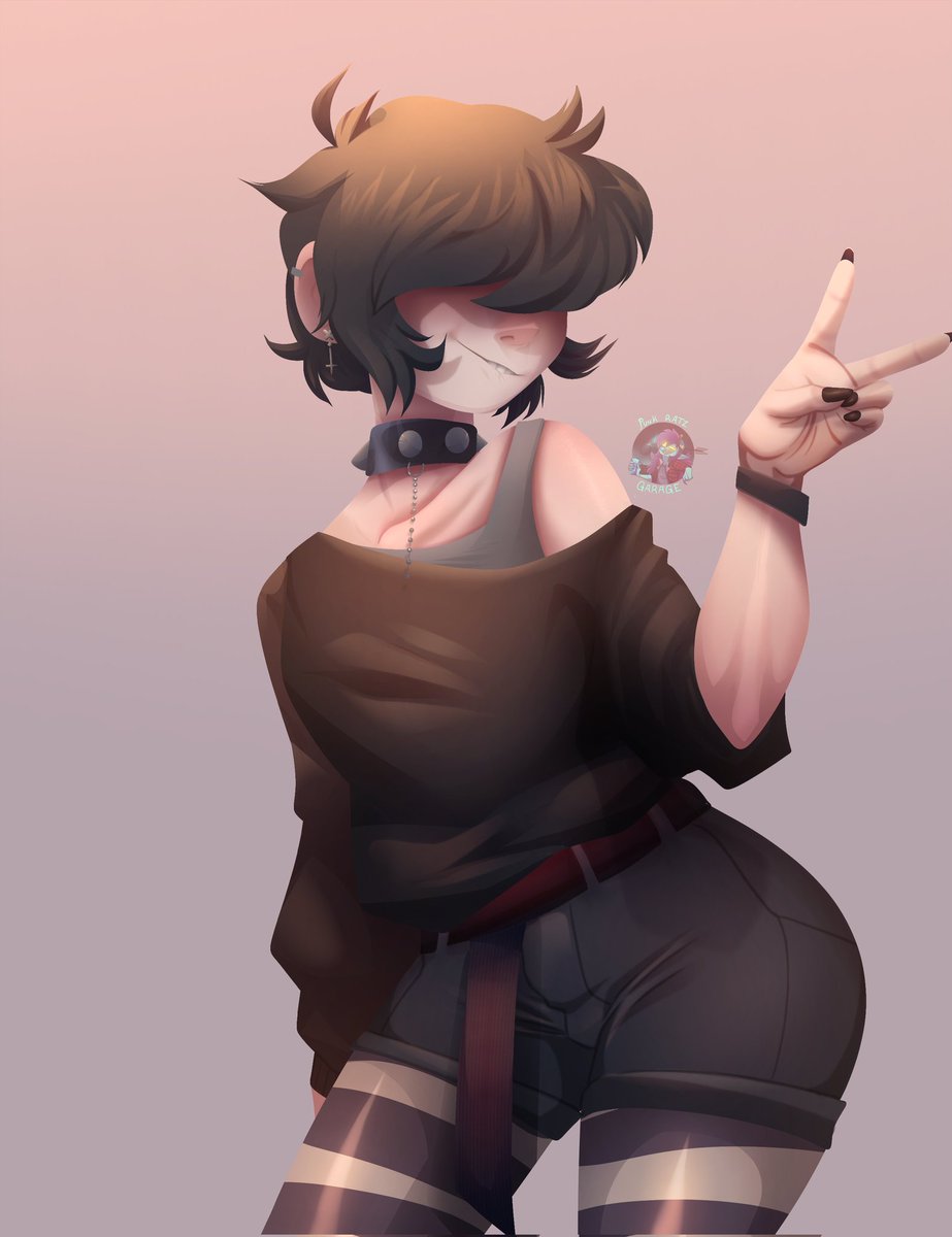 PunkratzG's tweet photo. I enjoy drawing fem boys here and there 
He's a QT! 
@urano000 
#digitalart #Femboy #goth #alternative https://t.co/nqwyqUW8cC