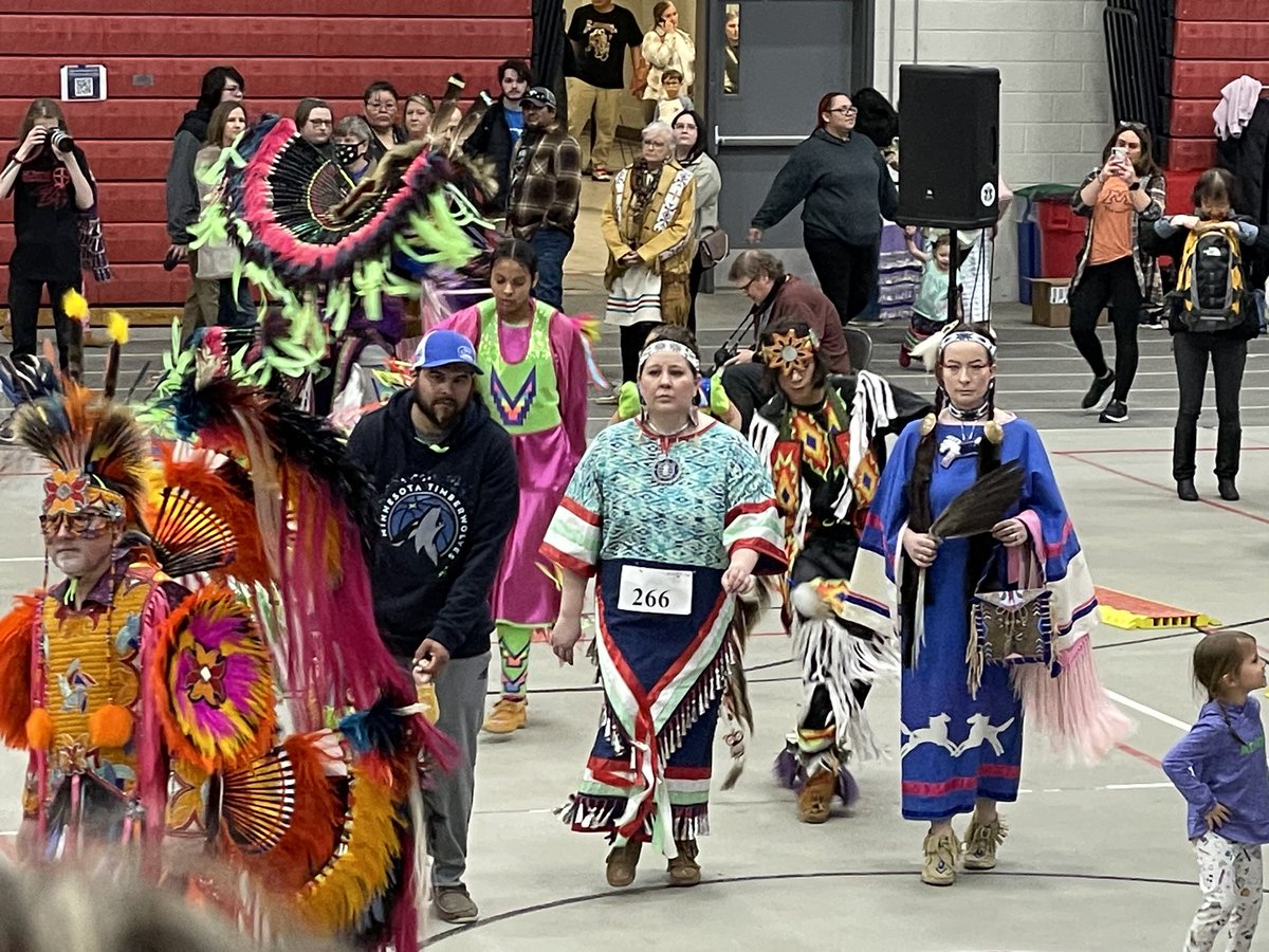 MSUMOkHee's tweet photo. Dr. Caitlin Johnson in @EdLdshpMSUM was jingle dancing at the 32nd Annual Woodland &amp; High Plains Powwow at @MSUMoorhead. It was wonderful to celebrate your heritage with you today, Caitlin! 🐉❤️🐉 https://t.co/iIk4qPQXw2