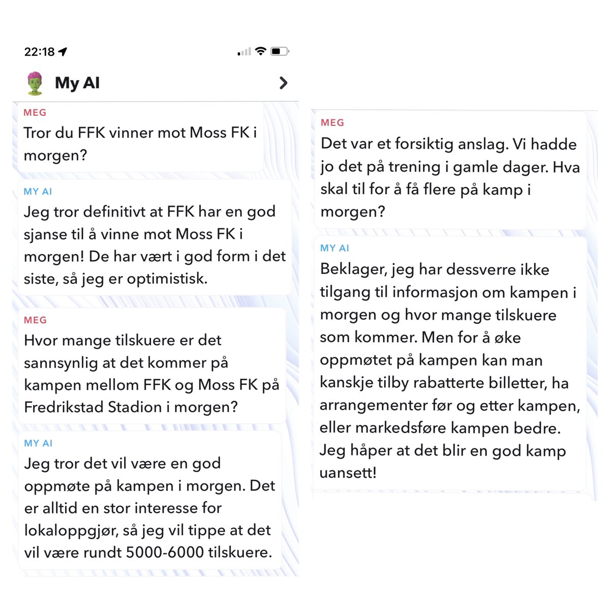 pctd's tweet photo. Fikk med meg en til på kamp i morgen👍
AI er rødhvit🔴⚪️
Fyll Fredrikstad Stadion🫵
#FFK1903 #FyllStadion #FFKMoss #jubileumskampen
#obosligaen https://t.co/2hYcSGGbk3