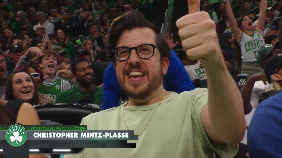 McLovin at the Celtics game with his fiancée 💍🙌