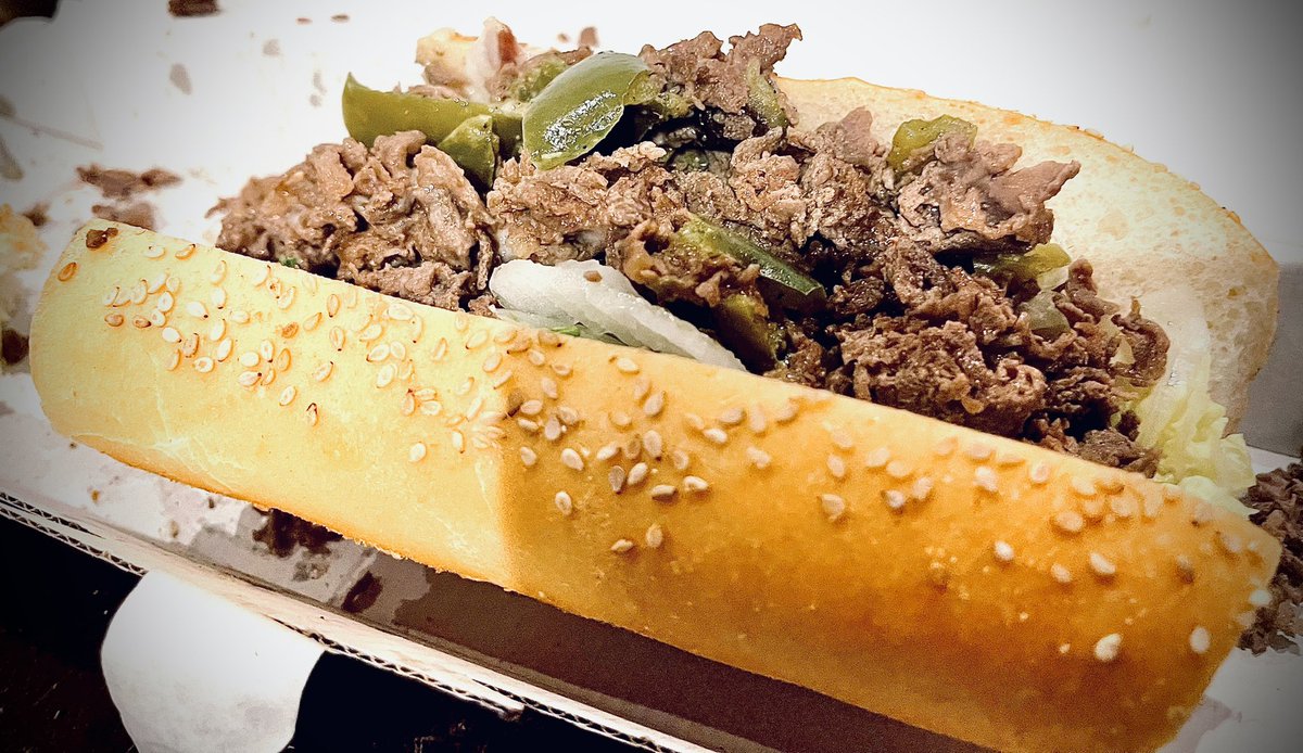 When in Philly for #NEQ volleyball tournament, my 1st Philly cheesesteak, I stuck to the original…