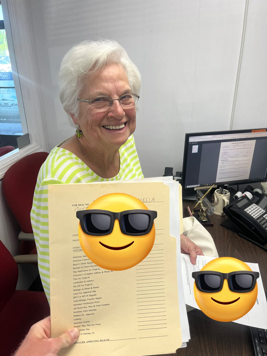 mchose3's tweet photo. Give it all back … nana first car in her name with the pink slip! #blessed #bestdayever https://t.co/Yt3E7MZprW