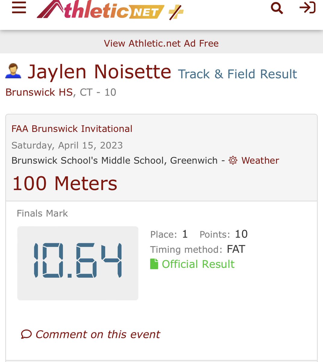 NoisetteJaylen's tweet photo. Thanks be to God for an amazing meet today🙏🏽. Thank you to all my teammates and coaches Robert Taylor and Jordan Grannum.@Wick_Football_ @Coach_Wayne55 @CoachLett10 @Coach_SSStan #AGTG https://t.co/NI1bqm2nM4