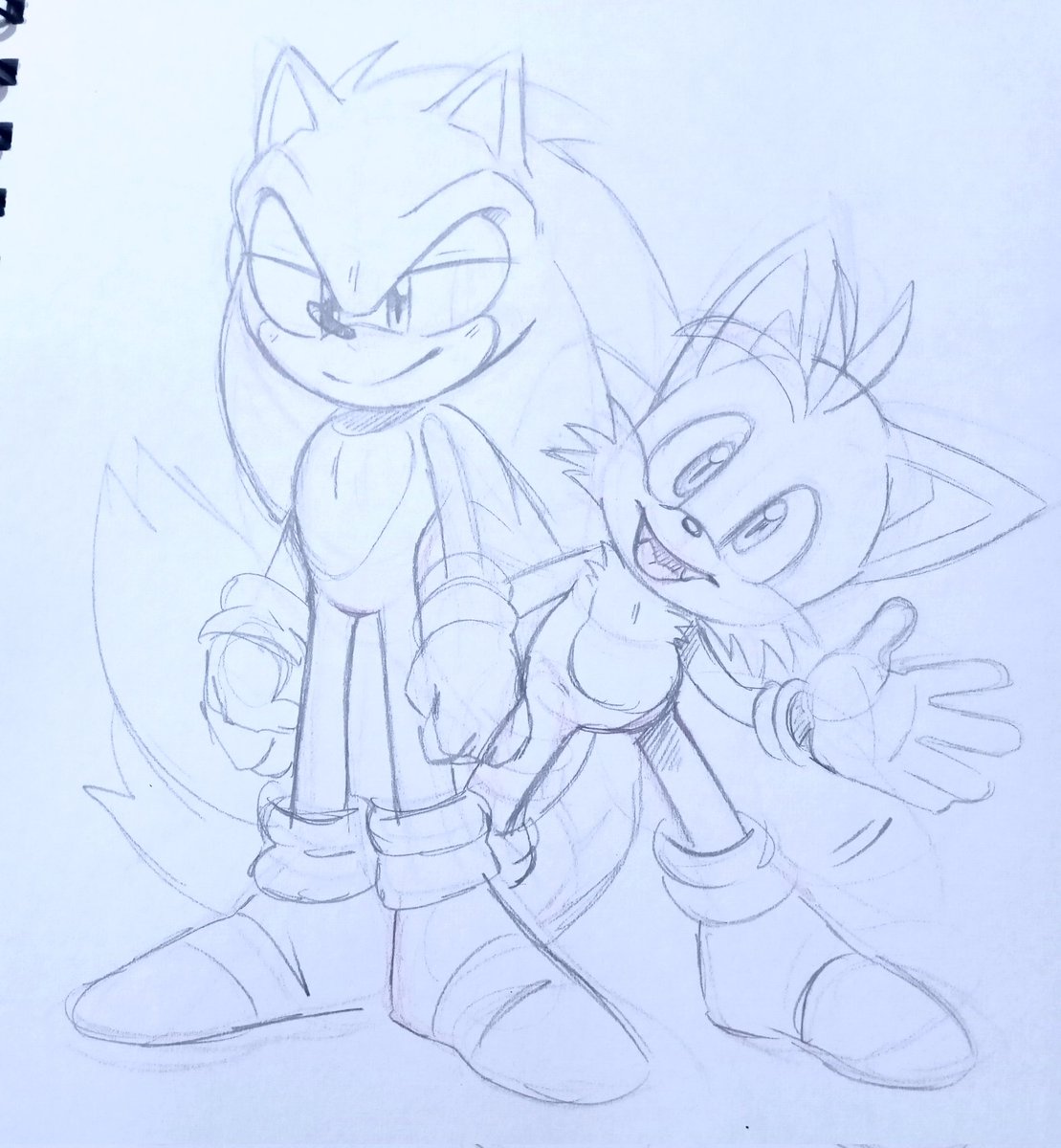 LeBluenooki's tweet photo. Yo vivo haciendo sketchs rápidos, es lo mejor que sé hacer xd 💕 

#sonicart #SonicTheHedgehog #sonicfanart #tailsthefox #fanart #traditionalart https://t.co/2N0kn077sf