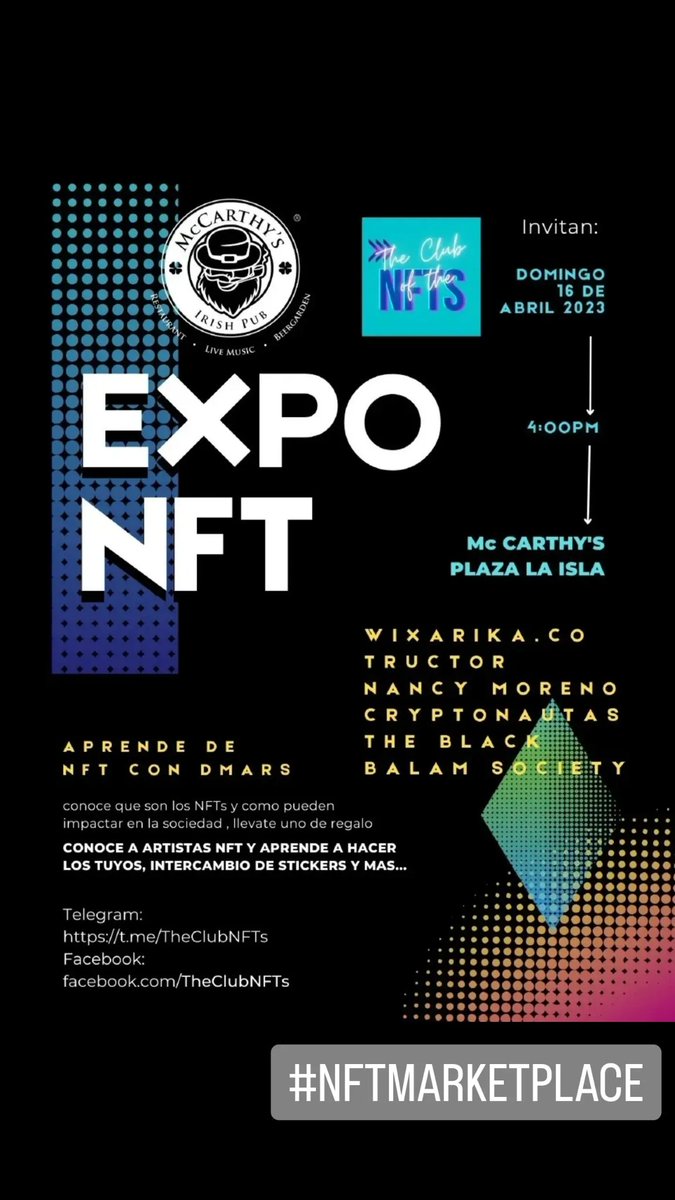 OFARRILLWORLDCO's tweet photo. If you are currently on Merida Yucatan, you are invited to Expo NFT at @LaIslaMerida at @McCarthys_Offic 
Here is the registration! 
https://t.co/2JjsNPt7zA
#NFTCommuntiy #nftcollector #NFTs https://t.co/Am5Sd2dYlW