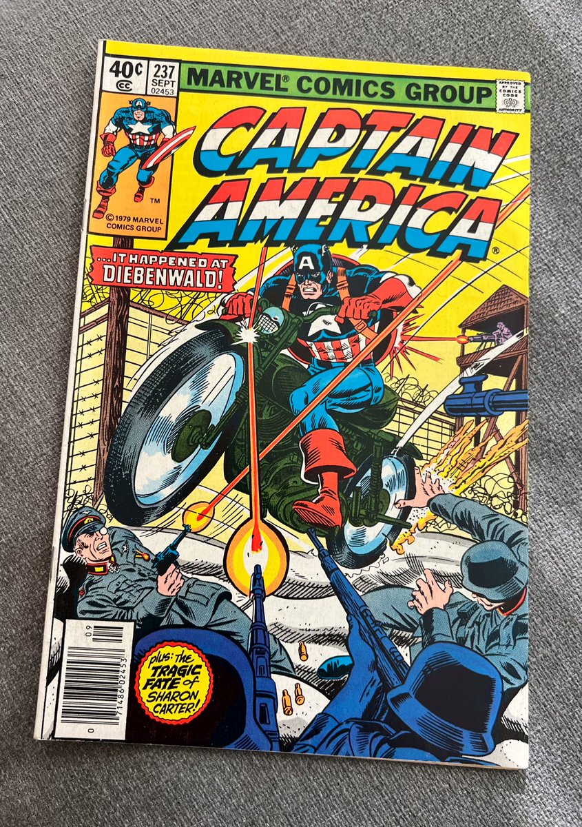 Today’s backissue dive, found this gem, fresh from the bargain bin #CaptainAmerica 237 by #Claremont & McKenzie on story, and #SalBuscema and Perlin on Art. Cap’s bike appearance and some Nazis smashing is a nice bonus on a classic book. #comics #comicbooks #Marvel #MarvelComics