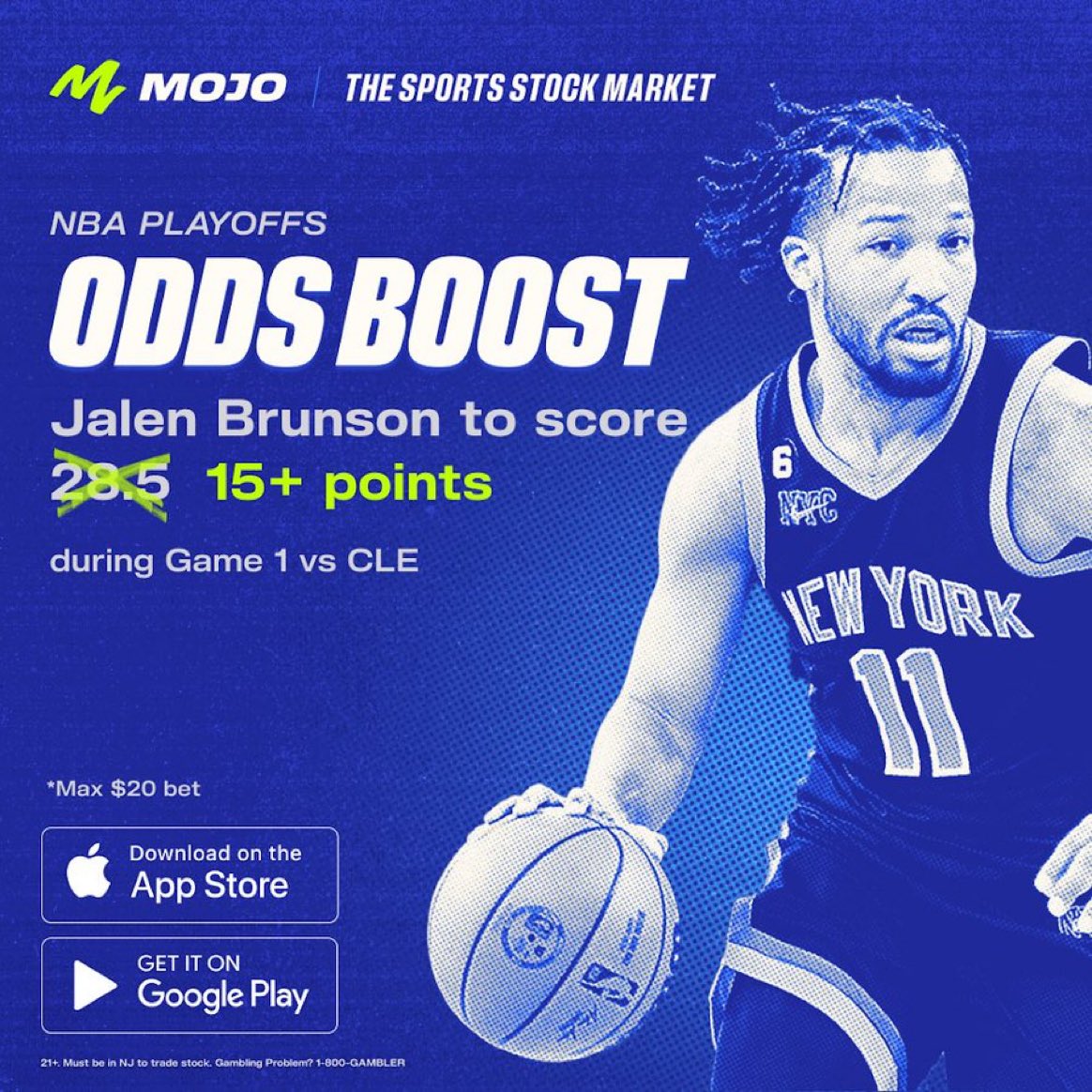 TheKnicksWall's tweet photo. Jalen Brunson to simply score 15 points?! 

Lock CENTURY oh my god @mojo 🔒 https://t.co/2FWQVEHN91
