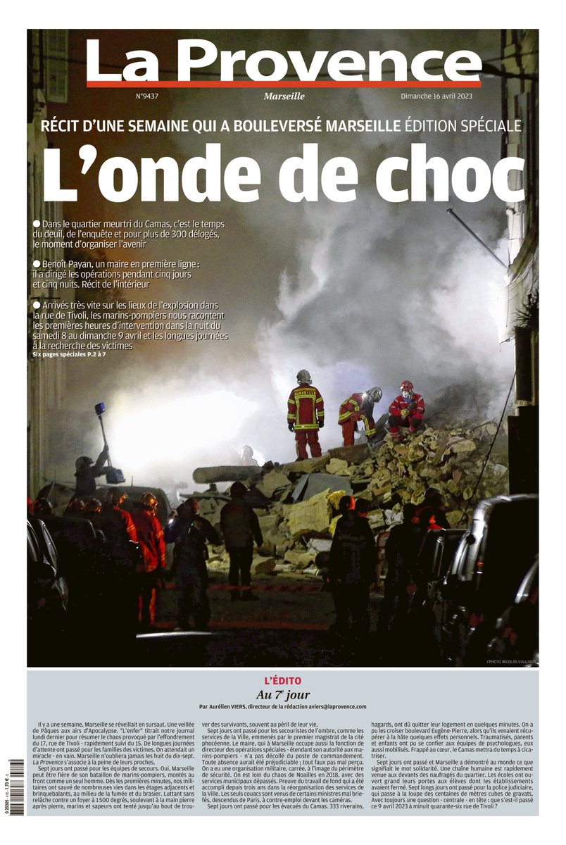 A la une de <a href="/laprovence/">La Provence</a> du dimanche 16 avril